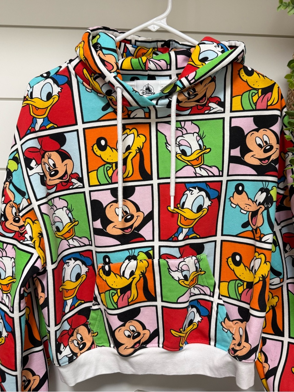 NWOT Disney Bright Multicolor 
Panel Hoodie